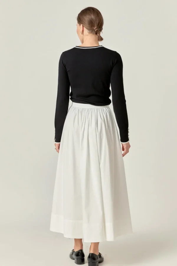ENGLISH FACTORY Skirts | Tops*- Flared Midi Skirt WHITE