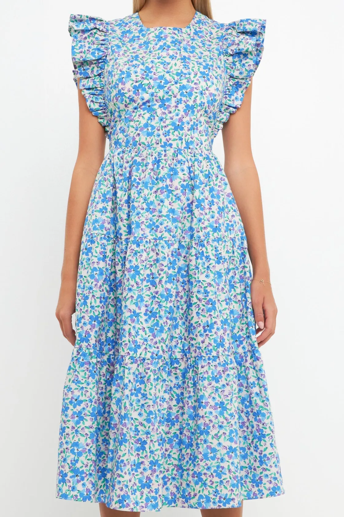 english_factory__floral_b_0-1.webp ENGLISH FACTORY Floral Dresses*- Floral Back Cut-out Midi Dress BLUEMULTI
