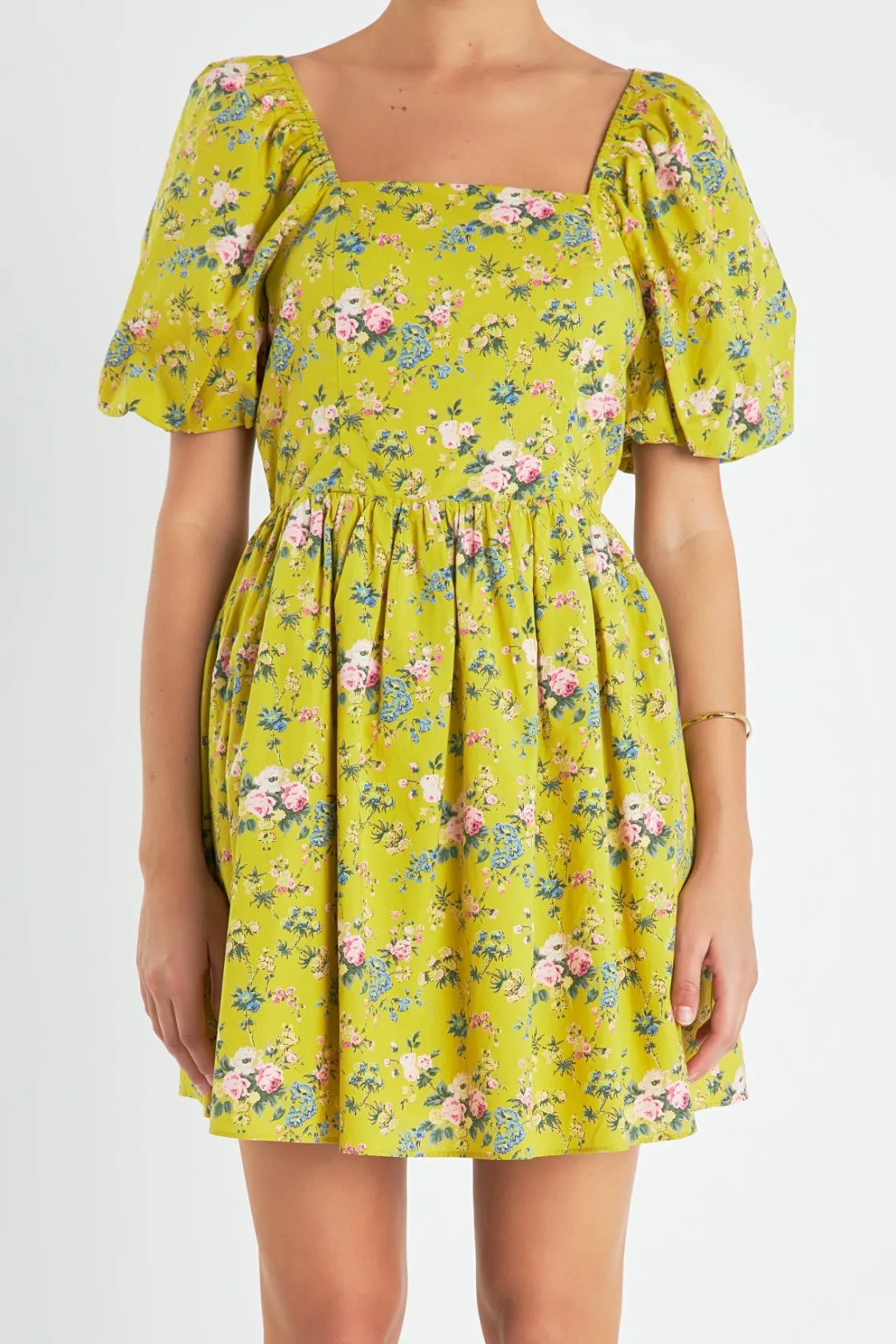 english_factory__floral_b_0.webp ENGLISH FACTORY Floral Dresses | Tops*- Floral Back Cutout Mini Dress CELERY