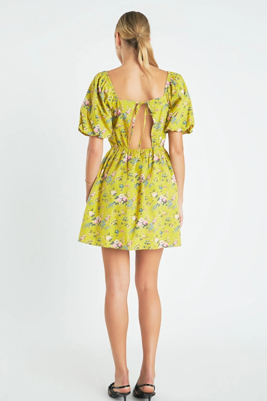english_factory__floral_b_2.webp ENGLISH FACTORY Floral Dresses | Tops*- Floral Back Cutout Mini Dress CELERY