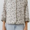 ENGLISH FACTORY Jackets & Coats*- Floral Contrast Quilted Jacket CREAM