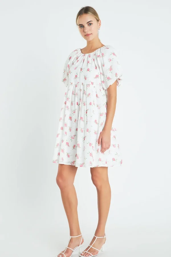 ENGLISH FACTORY White Dresses | Tops*- Floral Cotton Embroidered Dress WHITEMULTI