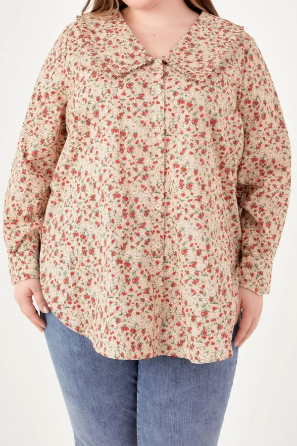 ENGLISH FACTORY Shirts & Blouses | Tops*- Floral Collar Detail Shirt