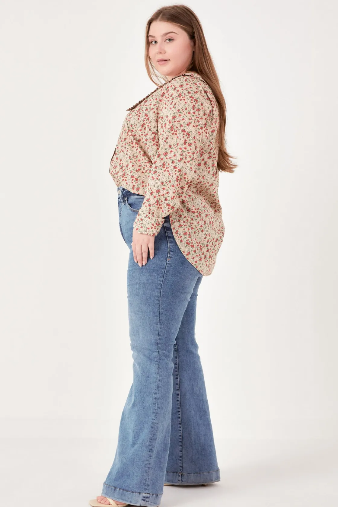 english_factory__floral_c_6.webp ENGLISH FACTORY Shirts & Blouses | Tops*- Floral Collar Detail Shirt