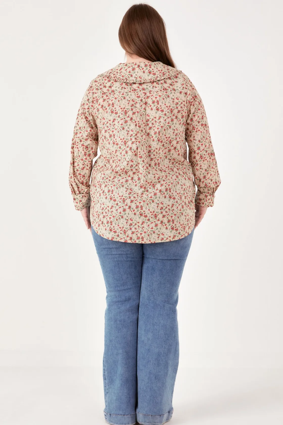 english_factory__floral_c_7.webp ENGLISH FACTORY Shirts & Blouses | Tops*- Floral Collar Detail Shirt