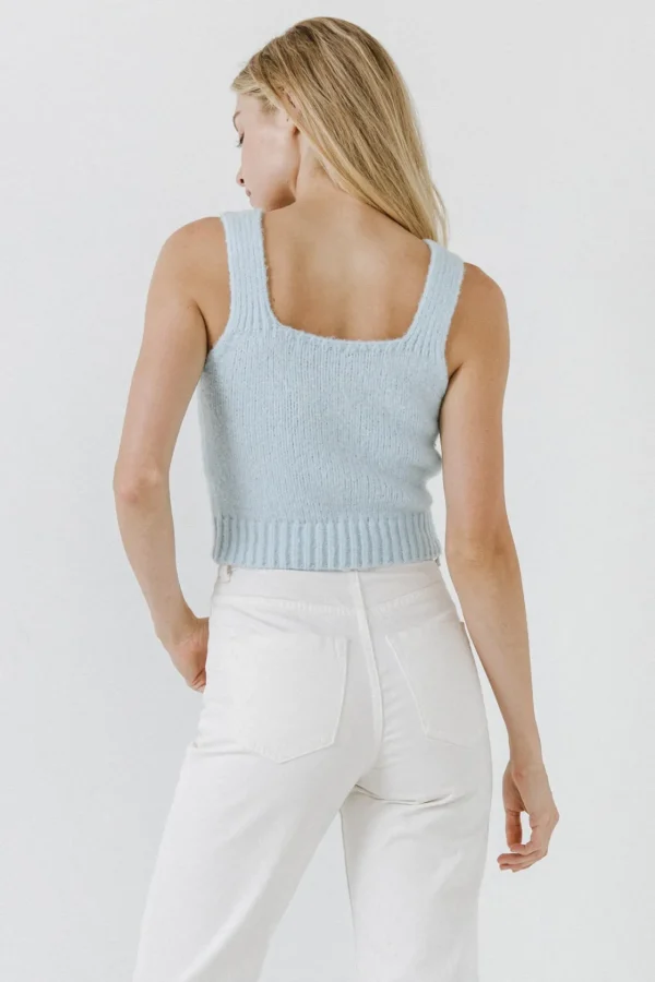 ENGLISH FACTORY Sweaters & Knits | Tops*- Floral Embroidered Knit Top