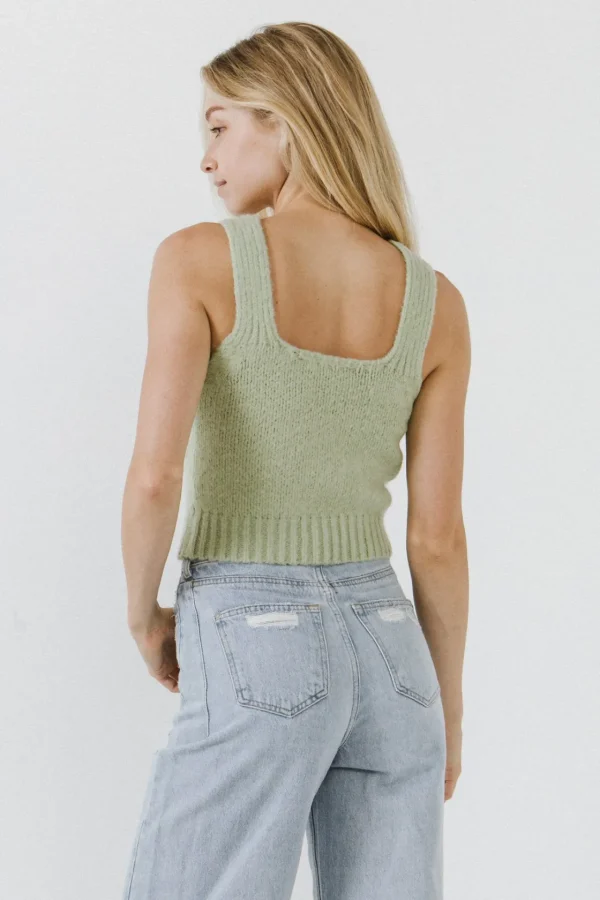 ENGLISH FACTORY Sweaters & Knits | Tops*- Floral Embroidered Knit Top