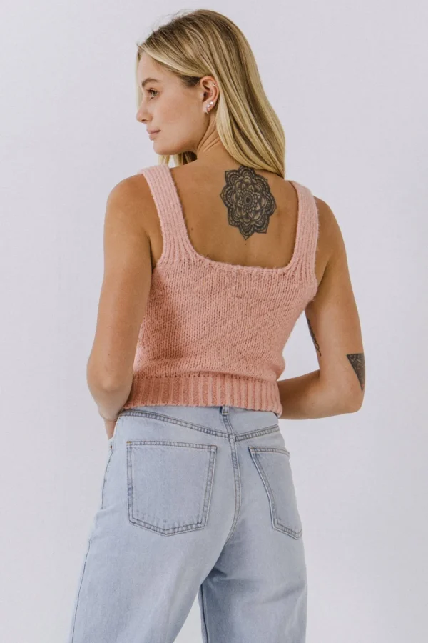 ENGLISH FACTORY Sweaters & Knits | Tops*- Floral Embroidered Knit Top