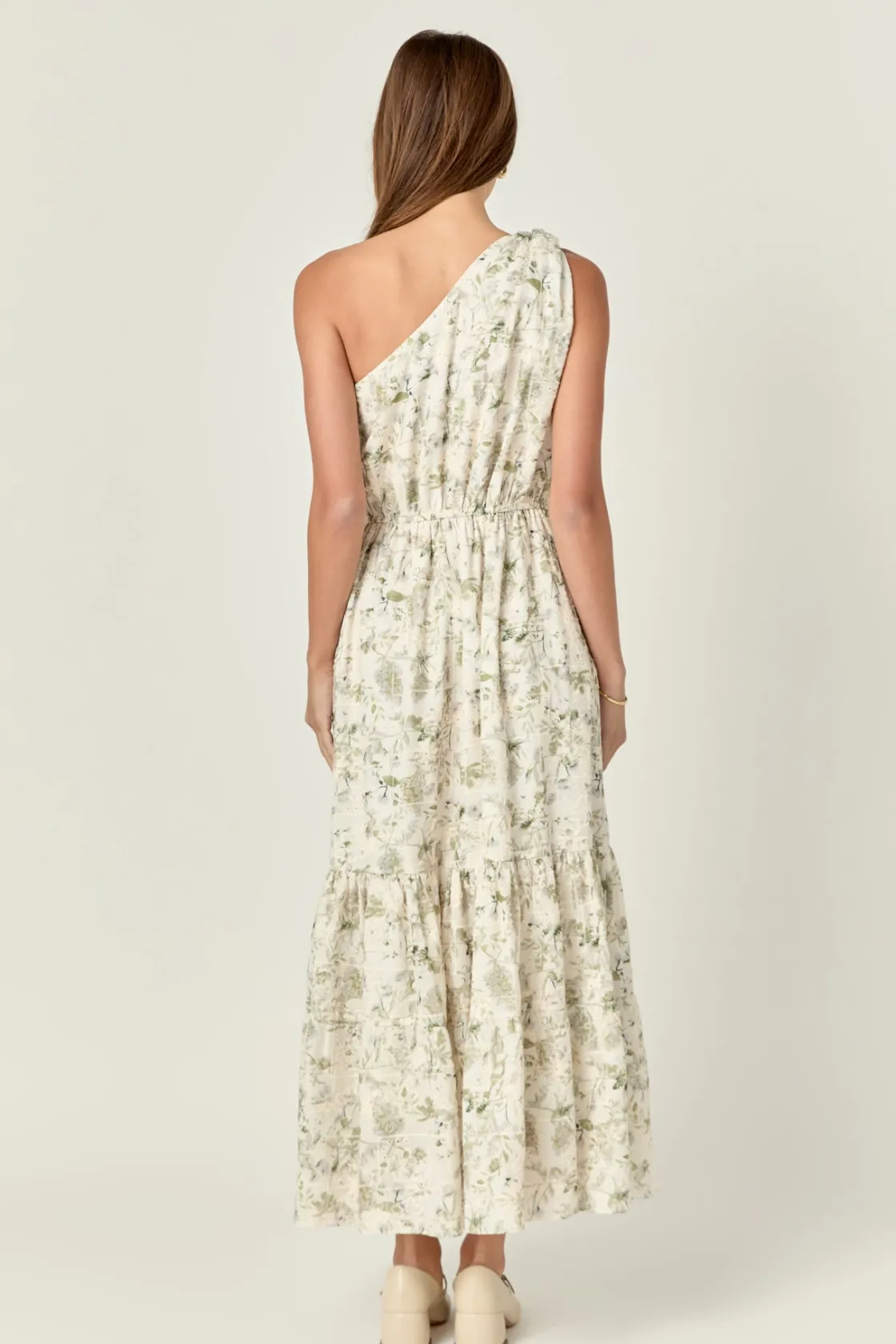 english_factory__floral_e_2-3.webp ENGLISH FACTORY Floral Dresses | Tops*- Floral Embroidery One Shoulder Maxi Dress GREENMULTI