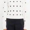 ENGLISH FACTORY Sweaters & Knits*- Floral Handmade Embroidery Long Sleeve Sweater