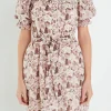 ENGLISH FACTORY Floral Dresses | Tops*- Floral Linen Mini Dress with Tie MULTI