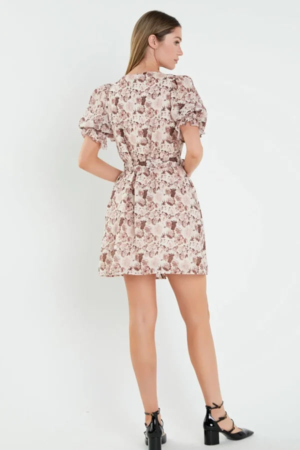 ENGLISH FACTORY Floral Dresses | Tops*- Floral Linen Mini Dress with Tie MULTI