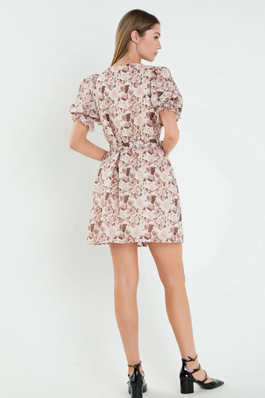english_factory__floral_l_3.webp ENGLISH FACTORY Floral Dresses | Tops*- Floral Linen Mini Dress with Tie MULTI