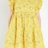 ENGLISH FACTORY Tops*- Floral Mini Dress with Smocking detail YELLOW