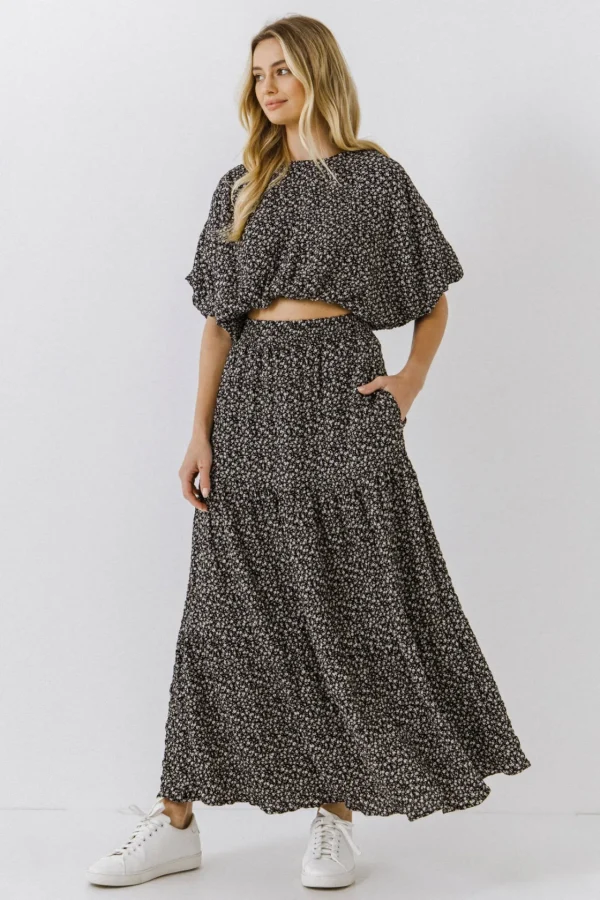 ENGLISH FACTORY Skirts | Tops*- Floral Maxi Skirt