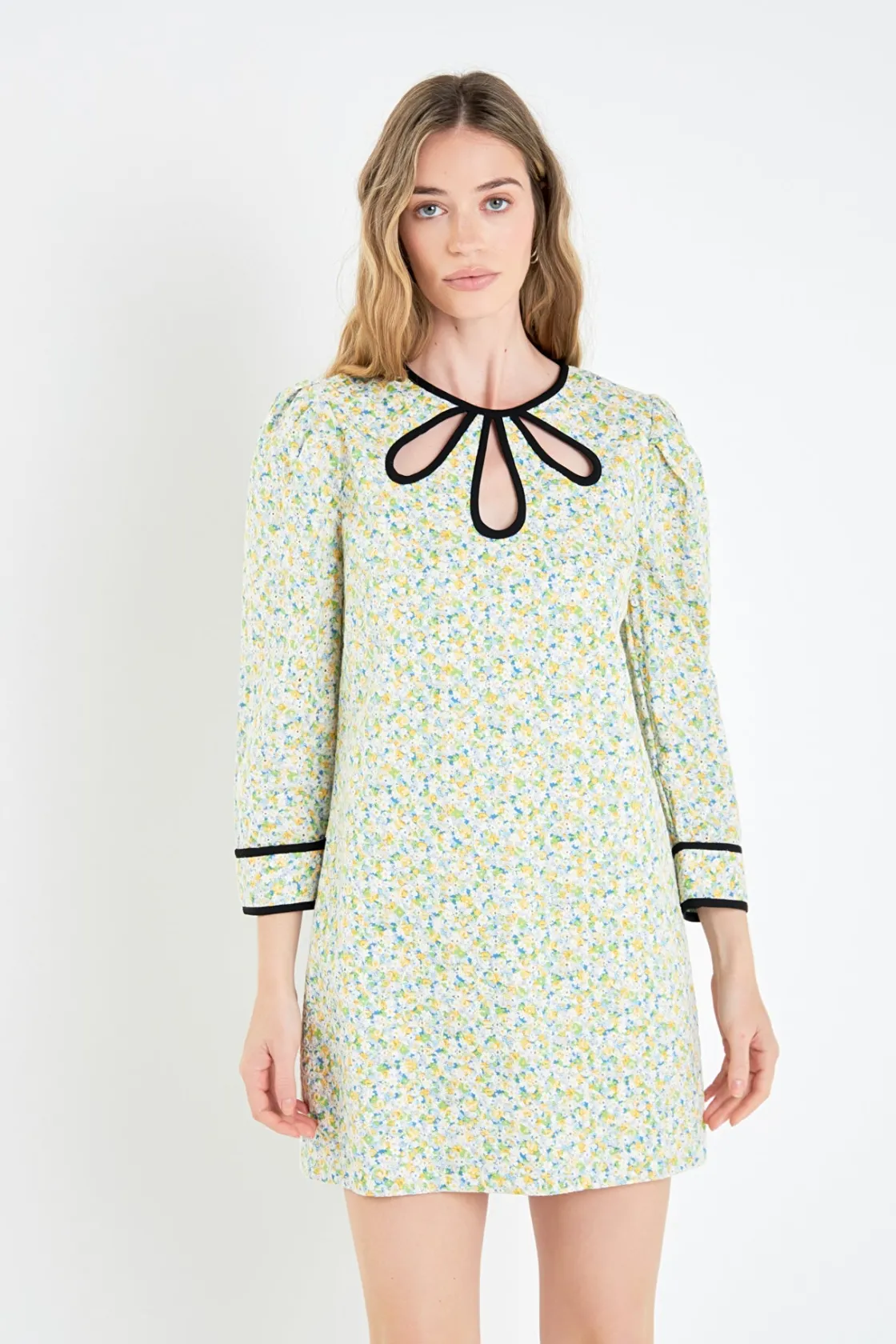 english_factory__floral_m_3-4.webp ENGLISH FACTORY Floral Dresses | Tops*- Floral Mini Dress MULTI