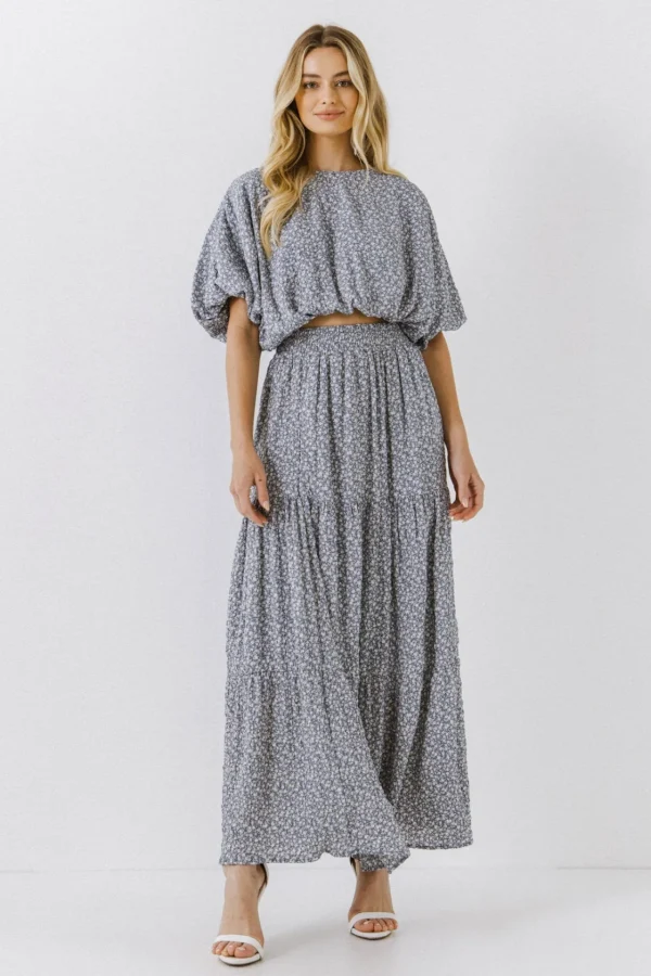 ENGLISH FACTORY Skirts | Tops*- Floral Maxi Skirt