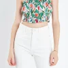 ENGLISH FACTORY Matching Sets | Tops*- Floral Print Cropped Top MULTI