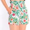 ENGLISH FACTORY Matching Sets | Shorts & Skorts*- Floral Print Shorts with Smocking MULTI