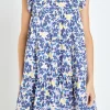 ENGLISH FACTORY Floral Dresses*- Floral Prints Babydoll Mini Dress BLUEMULTI