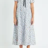 ENGLISH FACTORY Floral Dresses*- Floral Print Puff Sleeve Maxi Dress MULTI