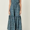 ENGLISH FACTORY Floral Dresses | Tops*- Floral Print One Shoulder Maxi Dress NAVY
