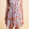 ENGLISH FACTORY Floral Dresses*- Floral Print Cut Out Mini Dress MULTI