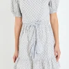 ENGLISH FACTORY Tops*- Floral Print Dress with Combo Braided Belt MULTI