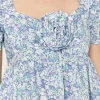 ENGLISH FACTORY Tops*- Floral Print Top With Flower BLUEMULTI