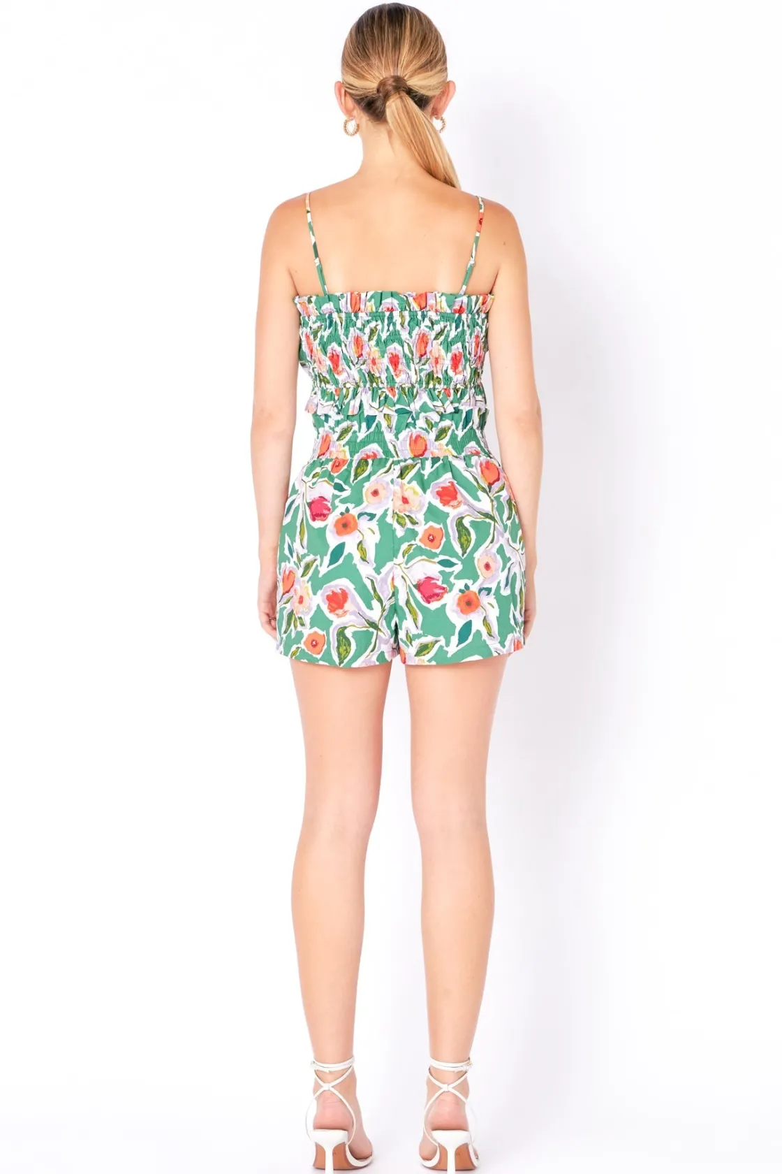english_factory__floral_p_2-16.webp ENGLISH FACTORY Matching Sets | Shorts & Skorts*- Floral Print Shorts with Smocking MULTI