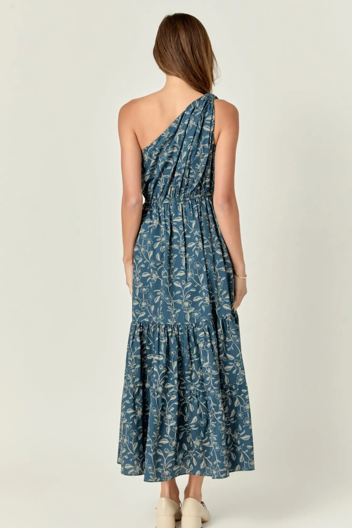 english_factory__floral_p_2-24.webp ENGLISH FACTORY Floral Dresses | Tops*- Floral Print One Shoulder Maxi Dress NAVY