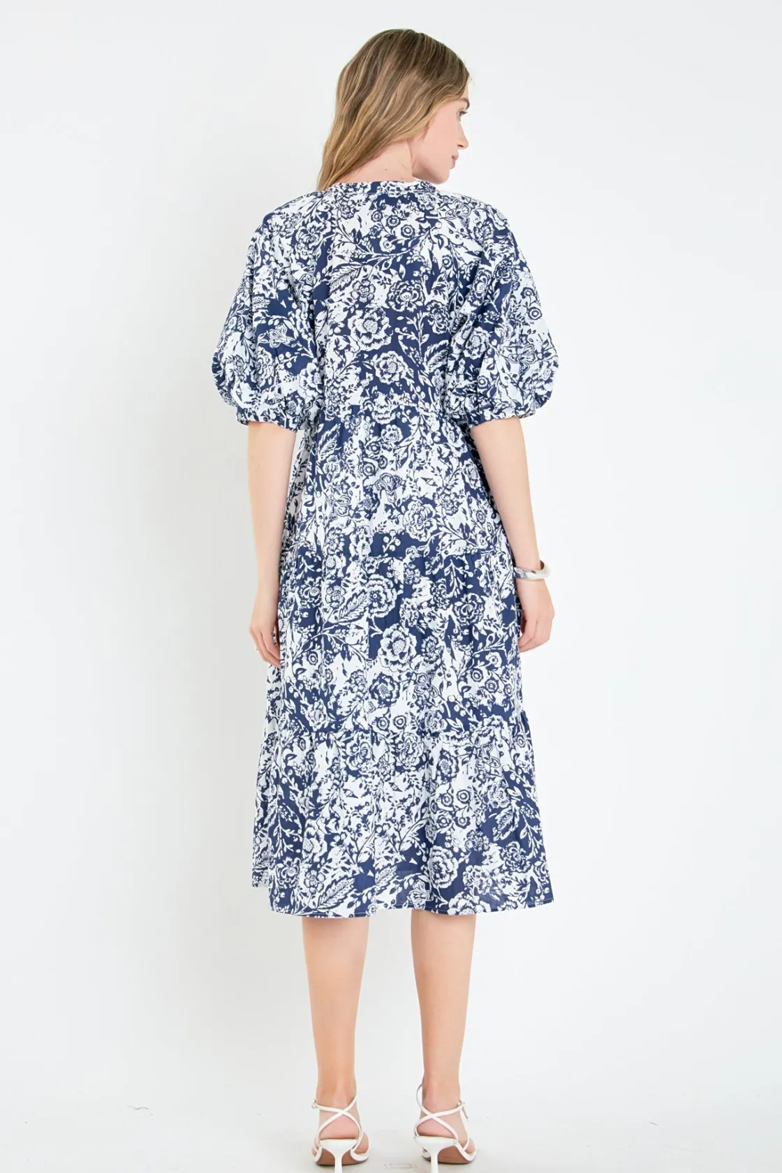 english_factory__floral_p_2-29.webp ENGLISH FACTORY Puff Sleeve | Floral Dresses*- Floral Print Midi Dress MULTI