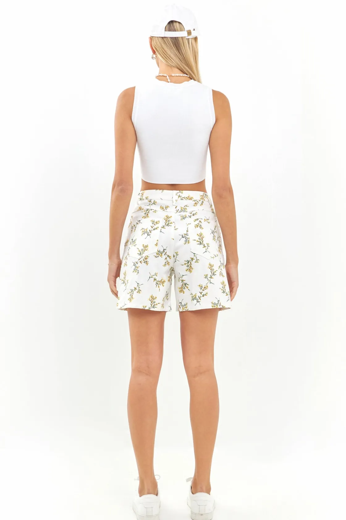 english_factory__floral_p_4-1.webp ENGLISH FACTORY Shorts & Skorts | Tops*- Floral Print Shorts WHITEMULTI