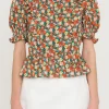 ENGLISH FACTORY Tops*- Floral Ruffle Detail Top MULTI