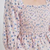ENGLISH FACTORY Tops*- Floral Smocked Top BLUSH