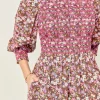 ENGLISH FACTORY Floral Dresses | Tops*- Floral Smocked Midi Dress PINK