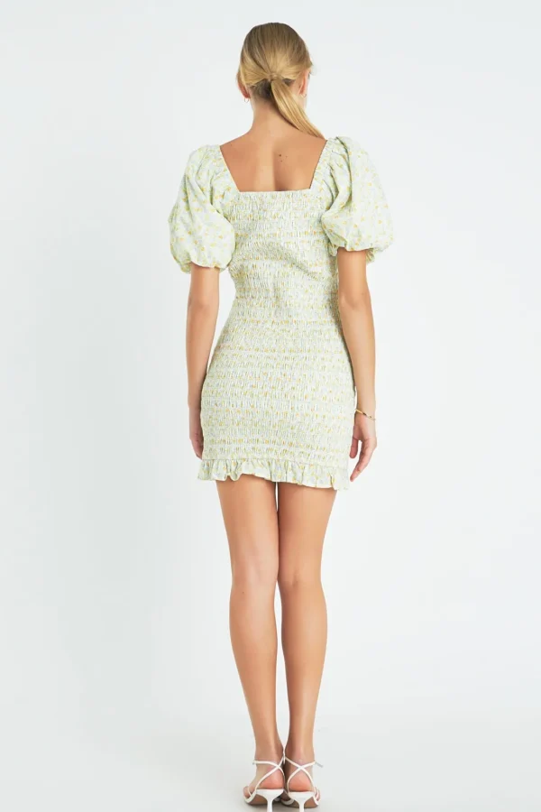 ENGLISH FACTORY Floral Dresses | Tops*- Floral Smocked Mini Dress YELLOWMULTI