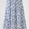 ENGLISH FACTORY Matching Sets | Skirts*- Floral Tiered Maxi Skirt BLUEMULTI