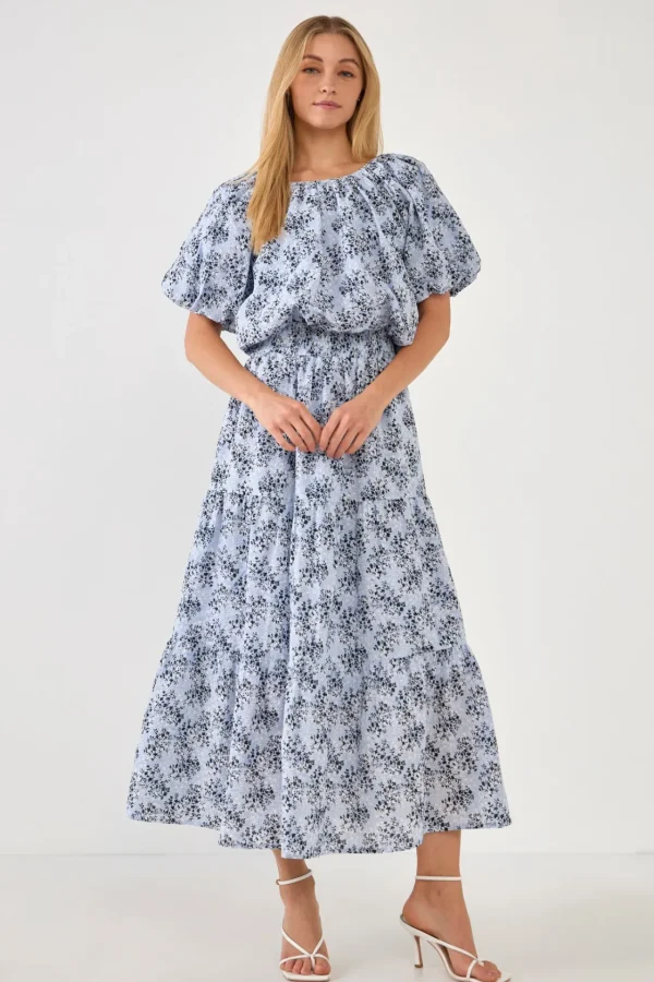 ENGLISH FACTORY Matching Sets | Skirts*- Floral Tiered Maxi Skirt BLUEMULTI