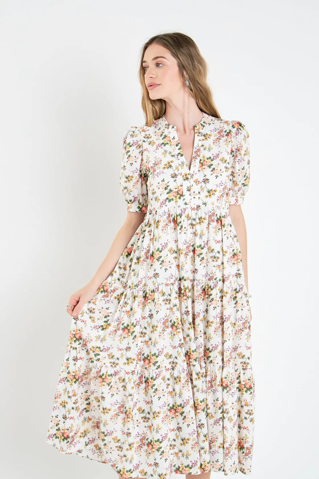 english_factory__floral_t_3-3.webp ENGLISH FACTORY White Dresses | Floral Dresses*- Floral Tiered Midi Dress WHITE