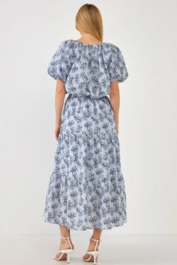 ENGLISH FACTORY Matching Sets | Tops*- Floral Voluminous Top BLUEMULTI