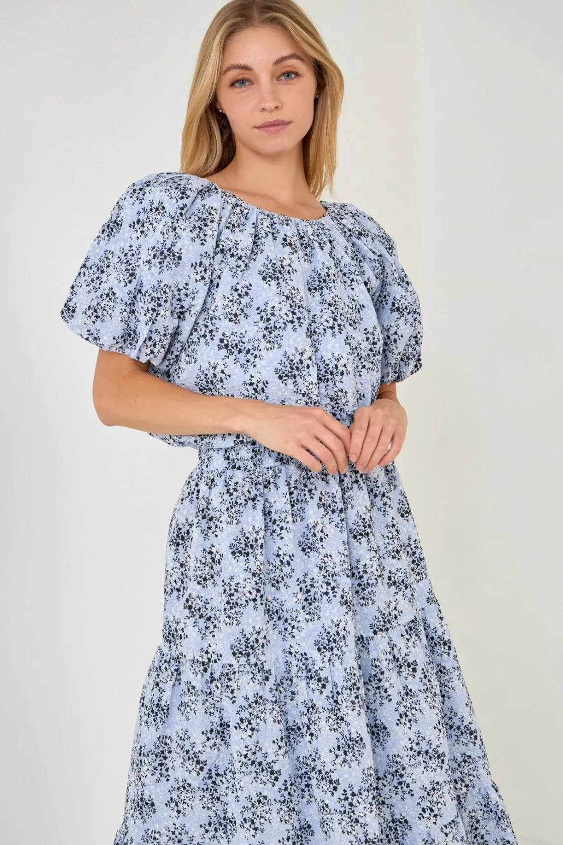 english_factory__floral_v_3.webp ENGLISH FACTORY Matching Sets | Tops*- Floral Voluminous Top BLUEMULTI