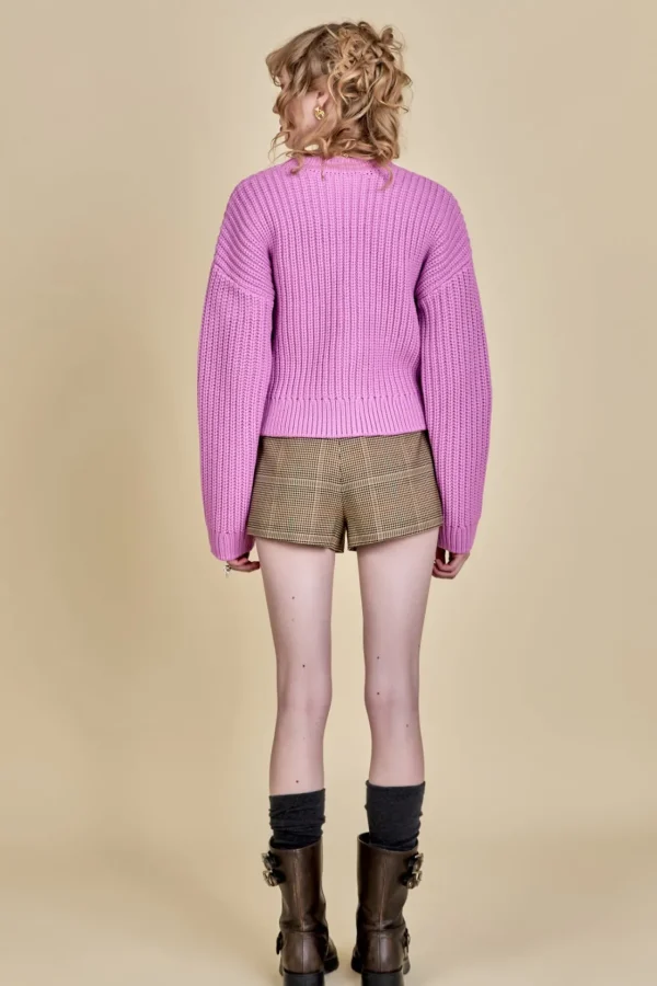 ENGLISH FACTORY Sweaters & Knits | Tops*- Flower Embroidery Knit Top PINK