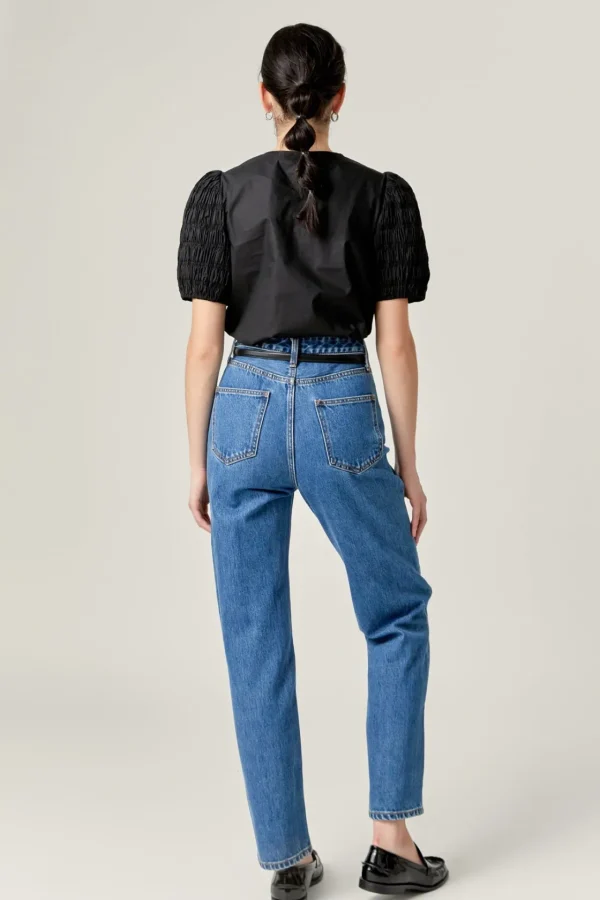 ENGLISH FACTORY Tops*- Front Cut-out Smocked Top