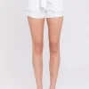 ENGLISH FACTORY Shorts & Skorts | Tops*- Front Pocket Shorts WHITE