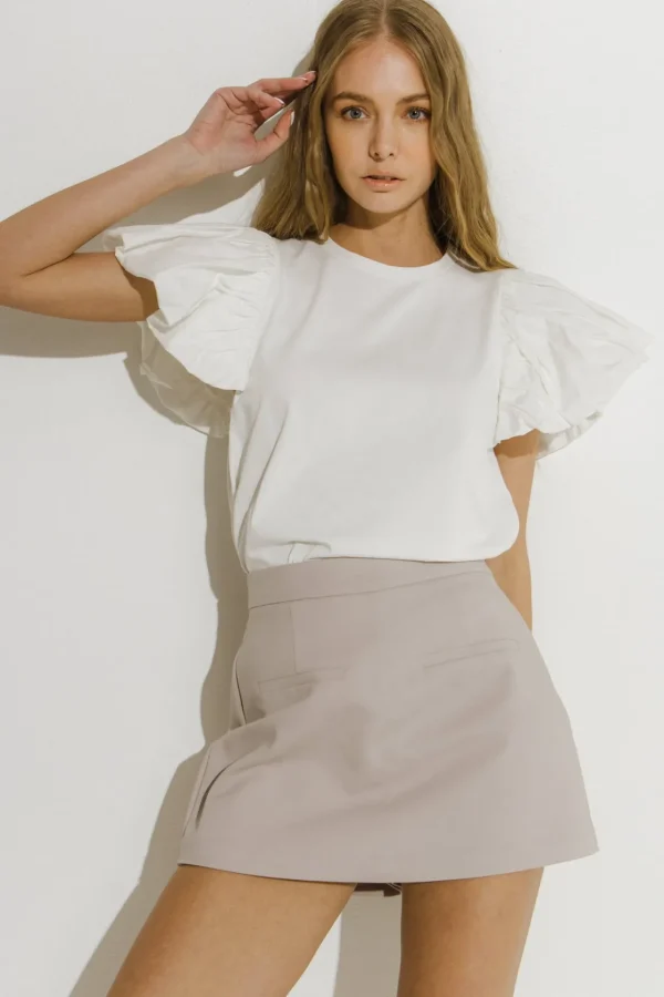ENGLISH FACTORY Shorts & Skorts | Tops*- Front Welt Pockets Skort