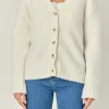 ENGLISH FACTORY Sweaters & Knits | Tops*- Fuzzy Button-Up Cardigan CREAM