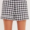 ENGLISH FACTORY Shorts & Skorts | Tops*- Gingham Shorts BLACK
