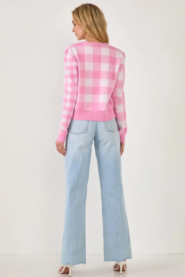 ENGLISH FACTORY Sweaters & Knits | Tops*- Gingham Knit Cardigan
