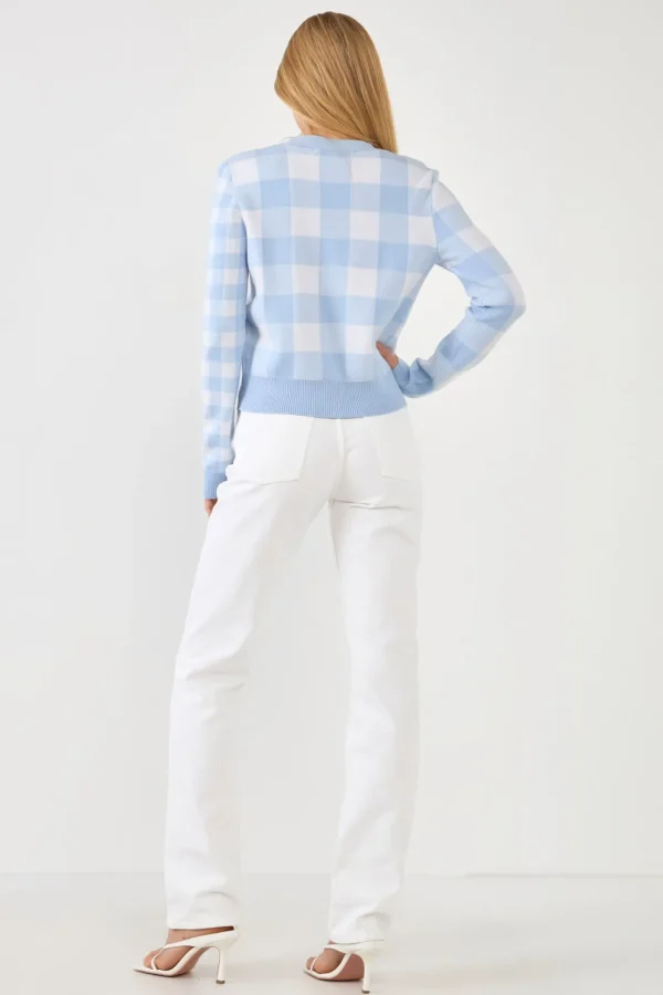 ENGLISH FACTORY Sweaters & Knits | Tops*- Gingham Knit Cardigan